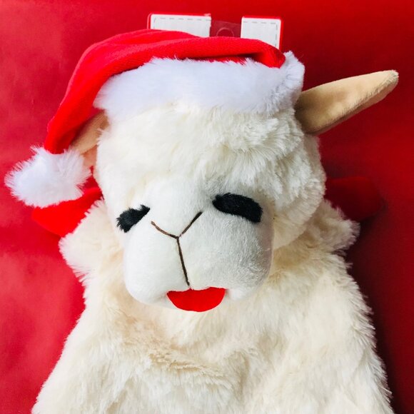 Multipet   Plush Crinkle Flop Dog Toy Lambchop  Christmas Holiday Size : 16" - Picture 4 of 5